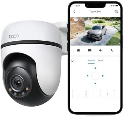 Tp-Link C500 V2.0 Işıklı ve Renkli Gece Görüşlü, Sesli ve Işıklı Alarmlı, Yatay/Dikey 360 Derece, Dış Mekan Wi-Fi Güvenlik Kamerası
