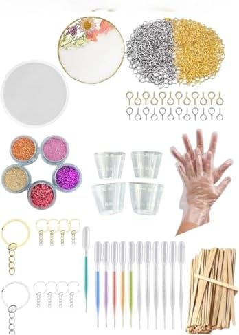 Reçine Başlangıç Seti – 300 Parça Takı Kalıbı, Glitter, Çivi, Döküm Kabı