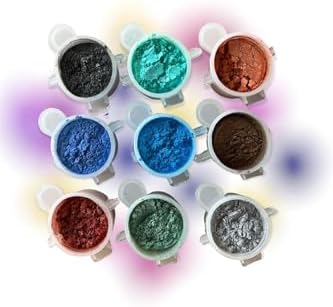 Alternative view of 9 Adet Boyası Reçine Sedef Toz Pigment Seti Şeffaf Reçine Pigment Set
