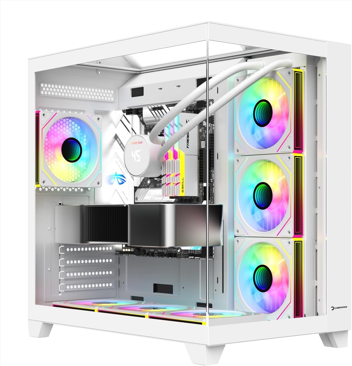 Warcry TopGlass 750W 4xARGB Temperli Cam ATX Siyah Gaming (Oyuncu) Kasa