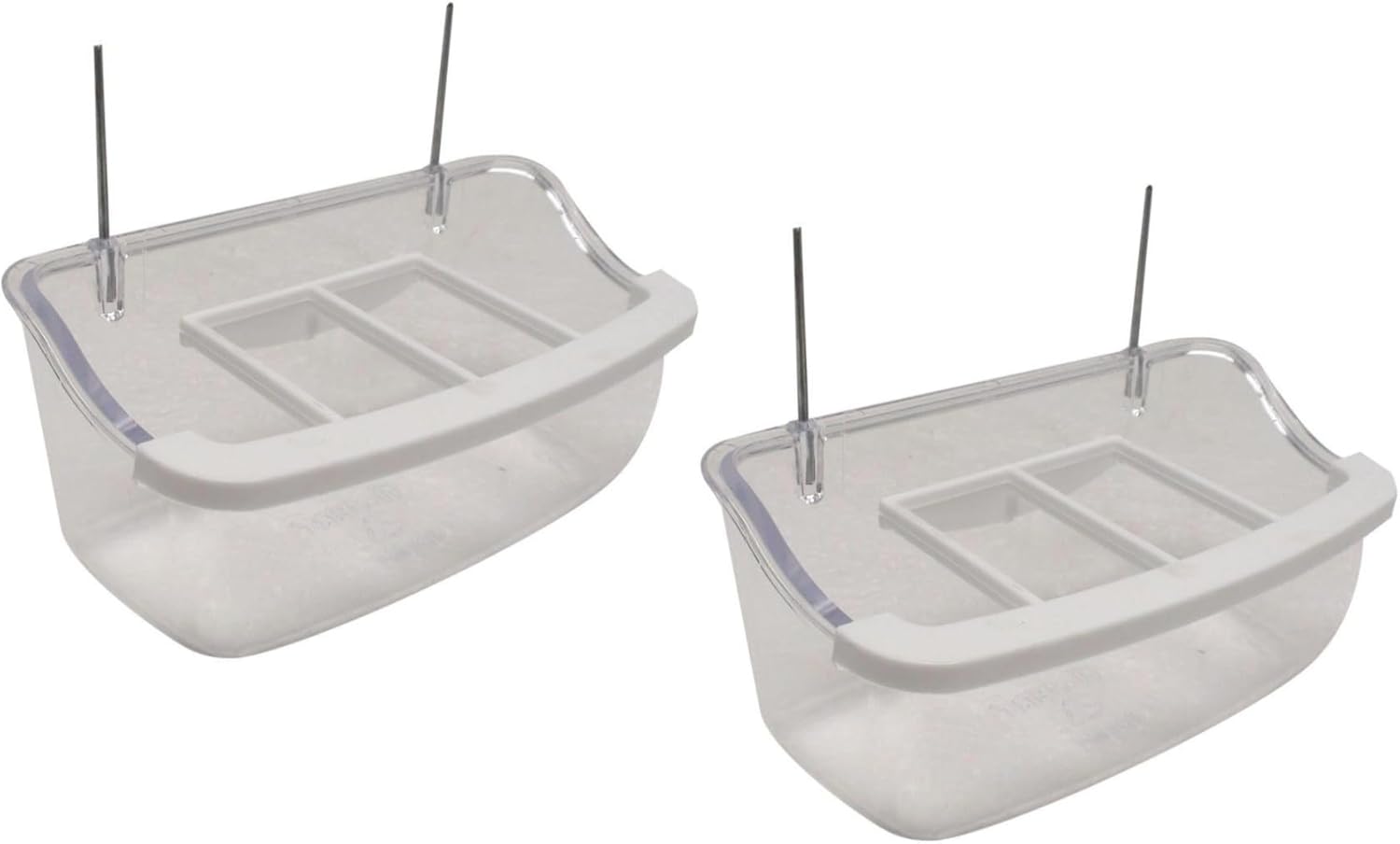 Alternative view of Tel Askılı Izgaralı Şeffaf Kuş Yemliği 10 cm - 2 Adet