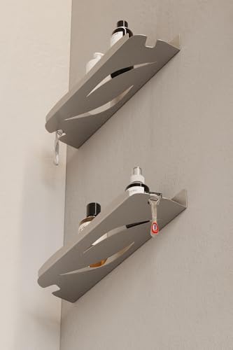 Alternative view of 2 ADET Paslanmaz Çelik İnoks Banyo Şampuan Rafı, Yapışkanlı ve Vidalı Duş İçi Düzenleyici Askılık