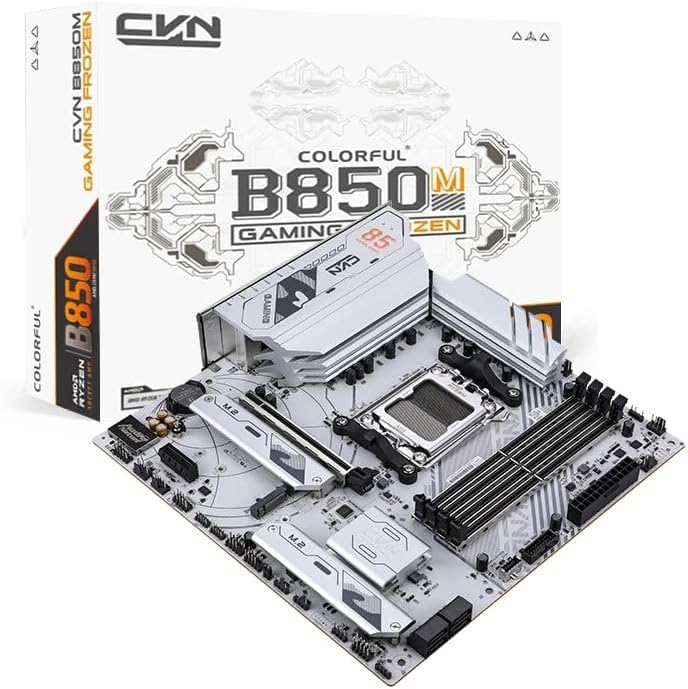 COLORFUL CVN B850M WIFI 6 GAMING FROZEN V14A DDR5 8400Mhz mATX AM5 Gaming (Oyuncu) Anakart