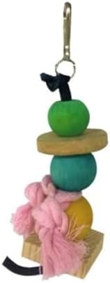 Zilli Ahşap Sarkaç Kuş Oyuncağı 12 cm