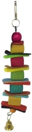 Alternative view of Derili Zilli Renkli Ahşap Kuş Oyuncağı 19 cm