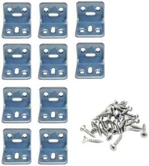 Mobilya Köşe Bağlantı Aparatı, L Tipi Metal Köşebent, 30x25x25mm, Gümüş Renk, 10 Adet Vida Dahil, Dolap Raf Montaj Bağlantı Seti
