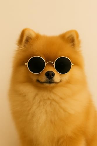 Alternative view of Retro Yuvarlak Evcil Hayvan Güneş Gözlüğü, Altın Metal Çerçeve, Renkli Lens, Kedi ve Köpekler için Moda Aksesuarı (SİYAH)
