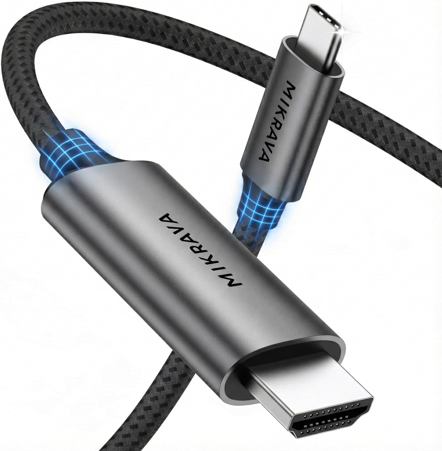 USB C HDMI Kablo (4K@60Hz,2K@120Hz,1080P@165Hz) HDR HDCP Type C to HDMI 2.0 [Thunderbolt 5/4/3, DeX Mode Uyumlu], 15/16/17 Pro, MacBook iPad Pro/Air, S25 ile Uyumlu (2 Metre)