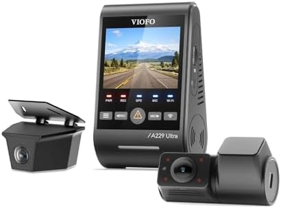 A229 Ultra-W 3 Kameralı Ön+Arka Su Geçirmez+İç 4K+4K+1080P HDR STARVIS 2 Sensörlü GPS'li Araç Kamerası