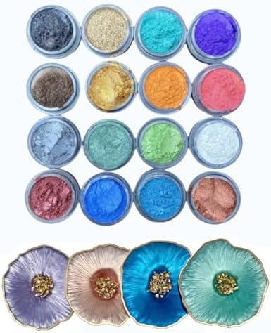 Reçine 16lı Toz Pigment Boya Seti 16x10ml Reçine Mini Pigment A2