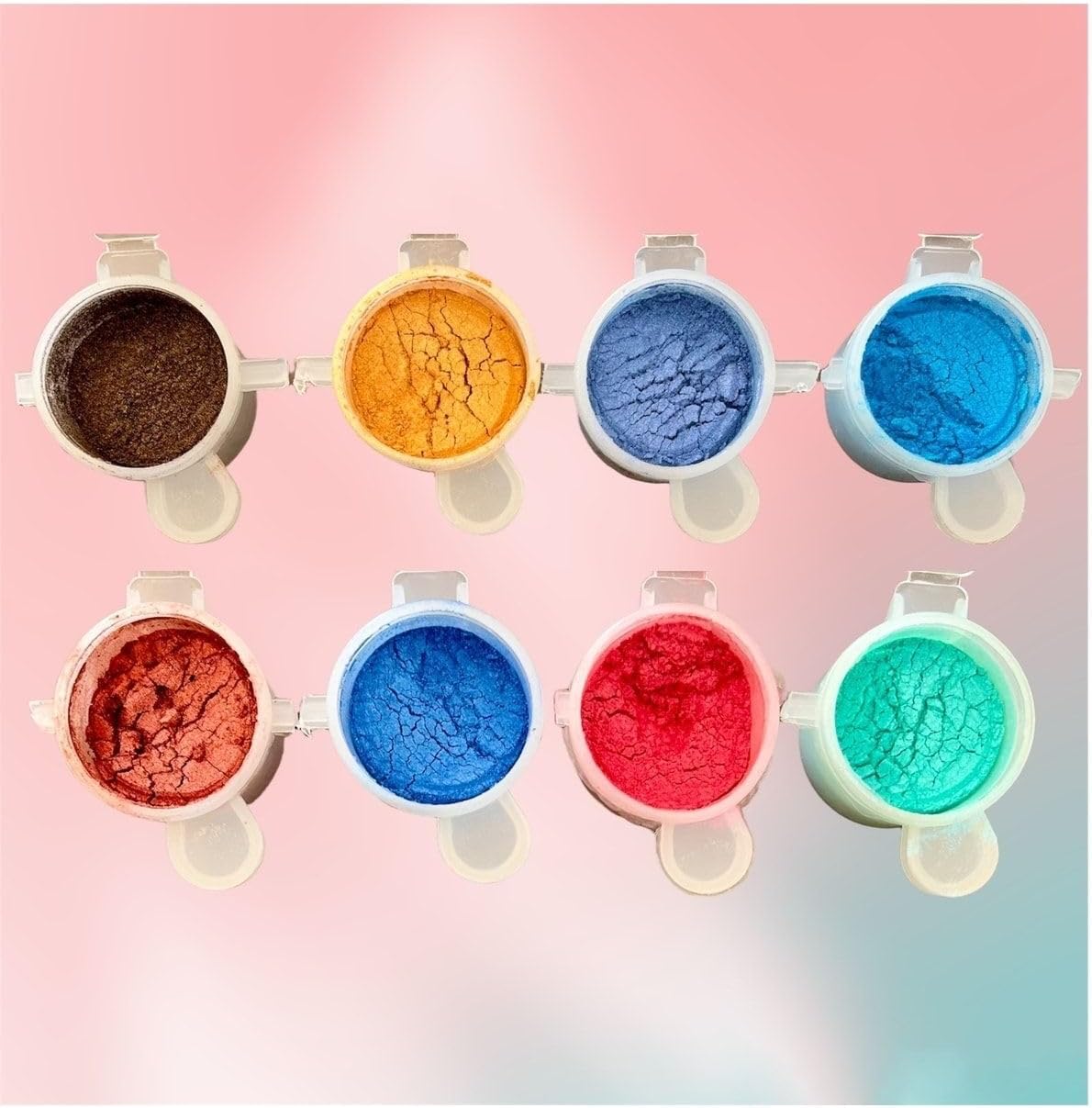 Reçine 8li Toz Pigment Boya, Mum Boyası, Boyası D2 -