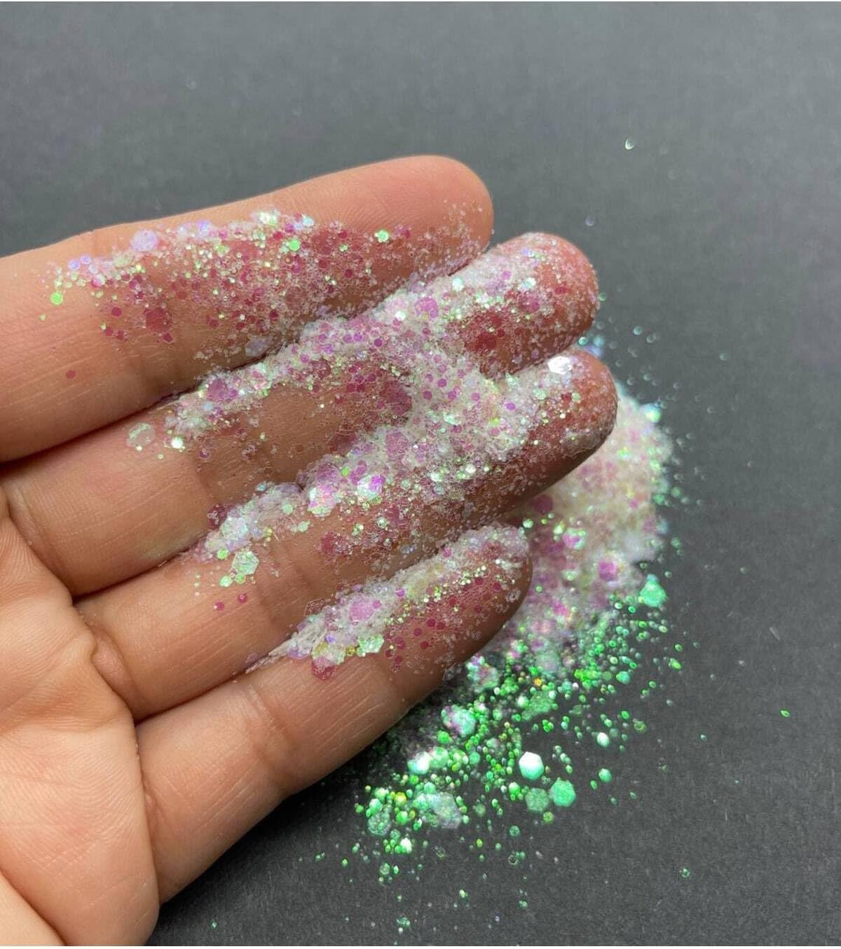 Chunky Glitters Sim Beyaz 4gr Holografik Reçine Tırnak Makyaj Glitter