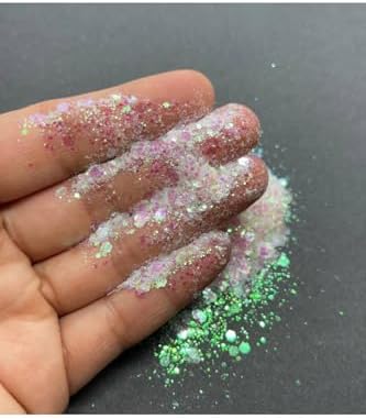 Alternative view of Chunky Glitters Sim Beyaz 4gr Holografik Reçine Tırnak Makyaj Glitter