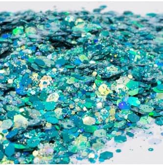 Alternative view of Turkuaz Chunky Glitter 4gr Holografik Reçine Tırnak Makyaj Glitter Cg26