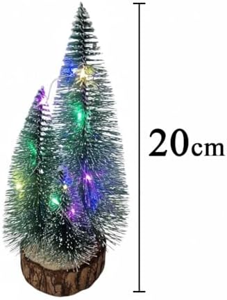 Alternative view of 1 Adet RGB Işıklı Mini Yılbaşı Ağacı Masaüstü Aydınlatma Dekoratif Hediyelik Pilli Çam Ağaç Yılbaşı Süsü 20cm (20cm)