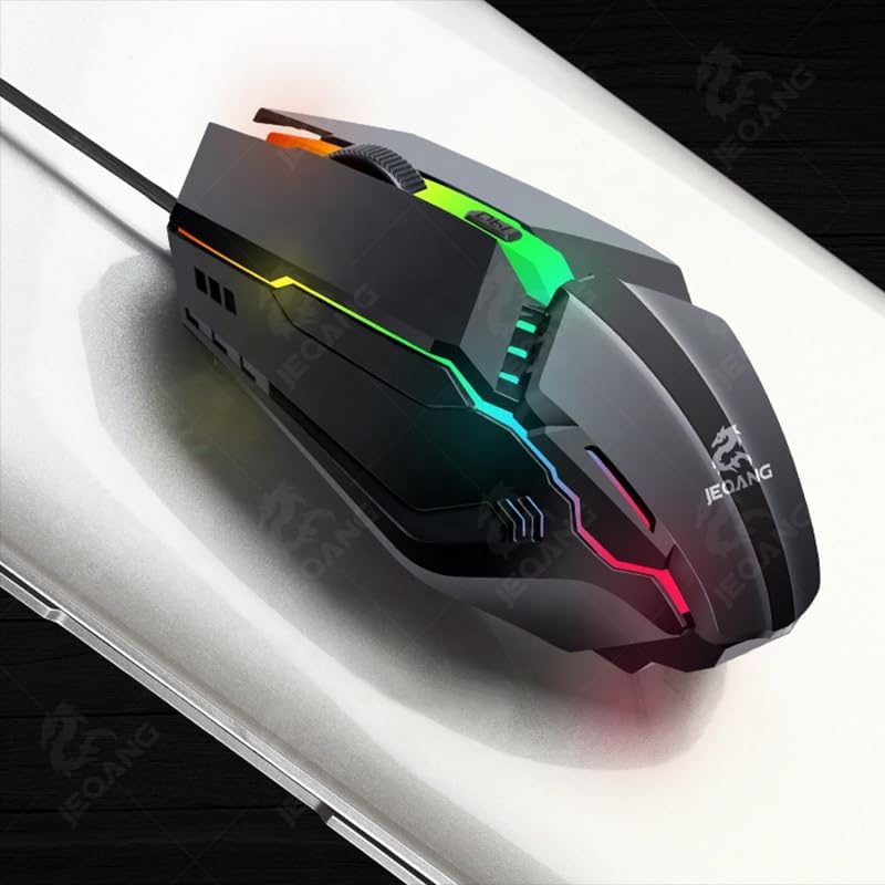 Alternative view of Kablolu Mouse, RGB LED Işıklı, Gaming Oyun Uyumlu Mouse, 1600 DPI, 4D Optik Sensör, Ergonomik Tasarım, Siyah Tak Kullan (DPI)