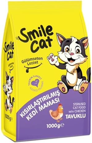 Smile Cat Yetişkin Kısır Kedi Tavuklu 1 kg Kuru Mama