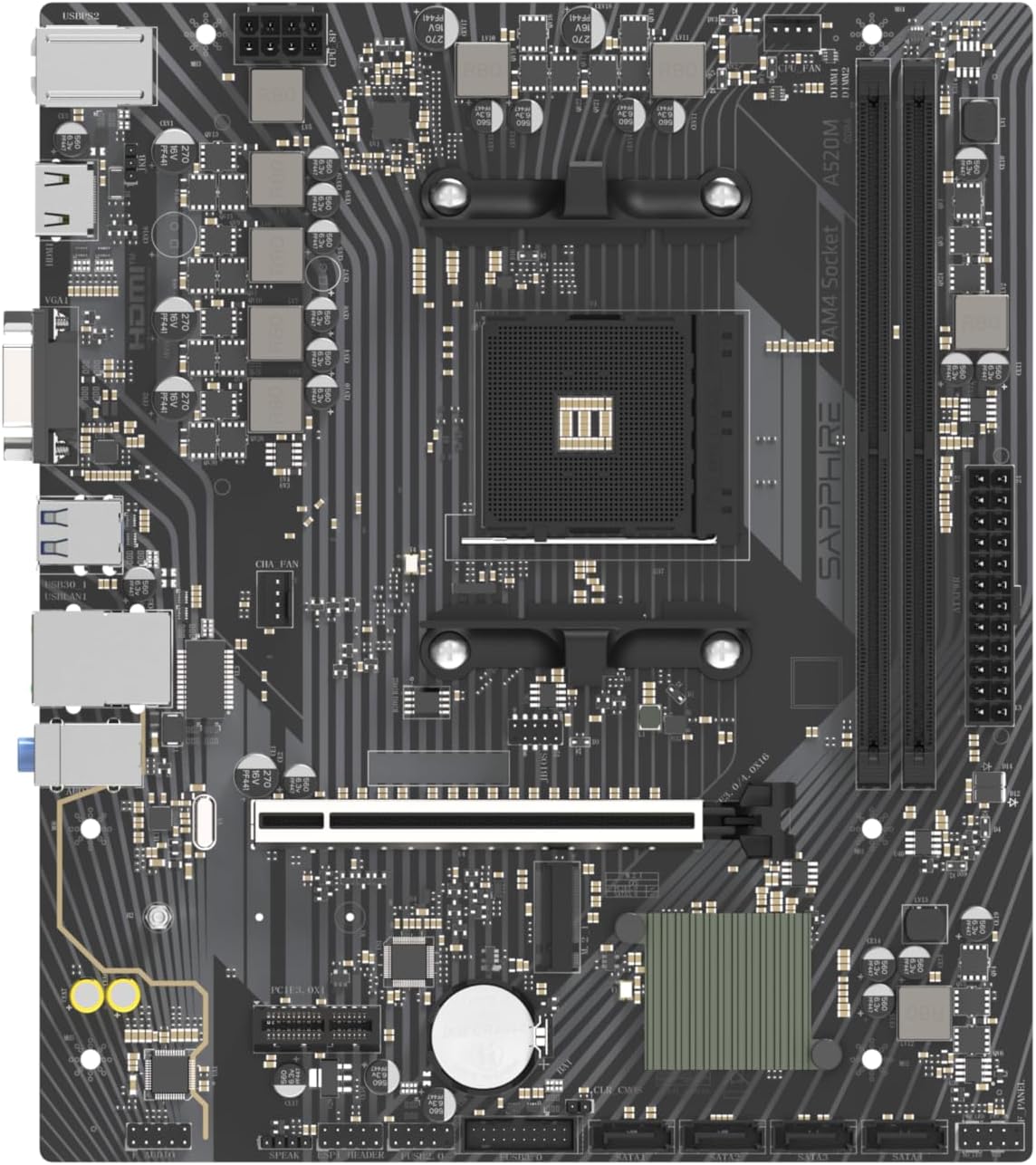 Alternative view of SAPPHIRE ANAKART AMD AM4 MATX A520M-E 52119-04-40G