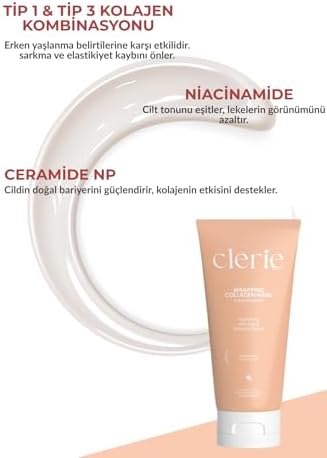 Alternative view of Tip 1 & Tip 3 Kolajen Maske – Porselen Cilt Etkili Soyulabilir Yüz Maskesi – Gözenek Sıkılaştırıcı, Anti-Aging ve Derinlemesine Nemlendiren Cam Cilt Bakımı