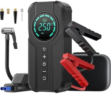 ROBO 4'ü 1 Arada Şarjlı Akü Ateşleyici Lastik Şişirici Powerbank Led Işık 150psi Yüksek Basınçlı