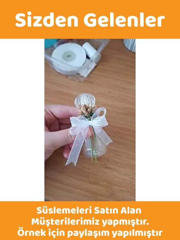 Alternative view of 25 Adet 50 ML YM23TAC Dezenfektan Kolonya Parfüm Hediyelik Nikah Nişan Düğün İçin Boş Plastik Şişe