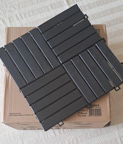 Akasya Ahşap Yer Karosu, ESPRESSO 30x30 cm, 10'lu Paket, 0.9 m² Yer Kaplama