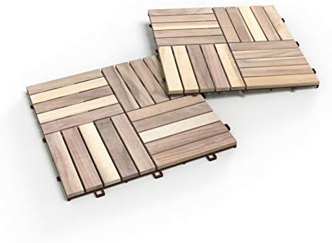 Alternative view of Akasya Ahşap Yer Karosu, ORGANİK BEYAZ 30x30 cm, 10'lu Paket, 0.9 m² Yer Kaplama