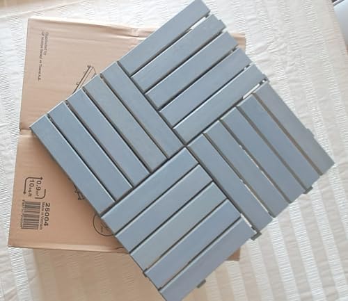 Akasya Ahşap Yer Karosu, GRİ 30x30 cm, 10'lu Paket, 0.9 m² Yer Kaplama