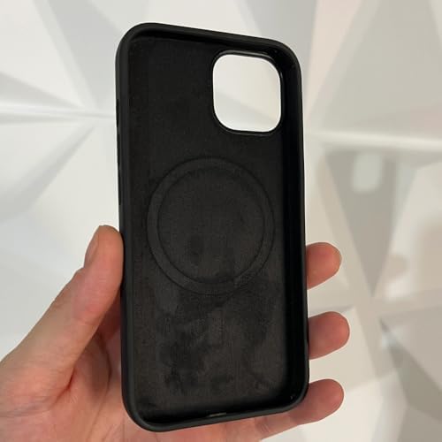 Alternative view of 11 ile Uyumlu Kadife İç Yüzeyli Premium Silikon Kılıf MagSafe ile Uyumlu Kablosuz Şarj Destekli Darbe Emici Yumuşak Dokulu Koruma Tasarımlı Telefon Kılıfı Siyah