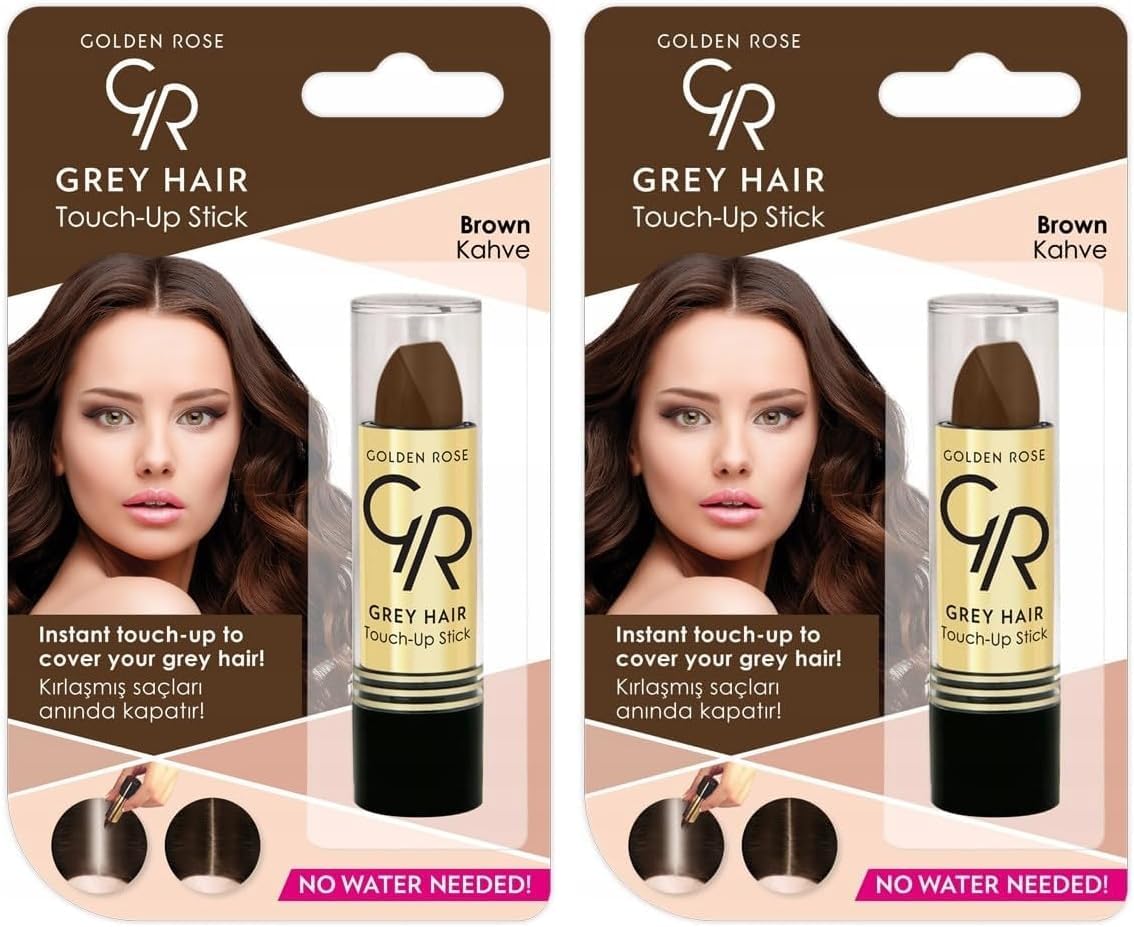 Gray Hair Up Stick Saç Düzeltici Çubuk (Kahverengi, No: 05) (2 paketi)