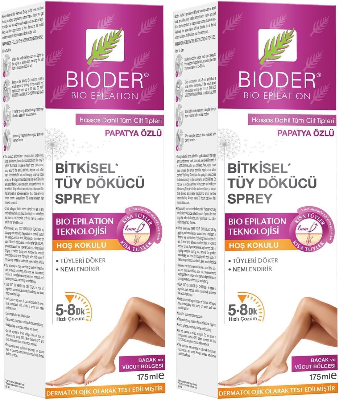 Alternative view of Bioder Tüy Dökücü Sprey Kadın 175 Ml - Tüy Azaltıcı Etki (2 paketi)