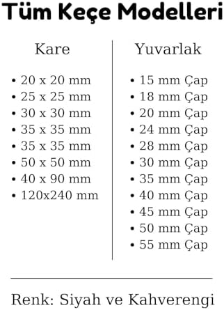Alternative view of Kahverengi 72 Adet Yapışkanlı, Masa, Koltuk Altı Parke Koruma Keçesi, Yuvarlak, 1,5 Cm