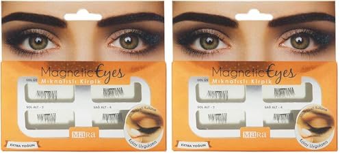 Mara Kozmetik Magnetic Eyes Mıknatıslı Kirpik Yoğun, Siyah (2 paketi)