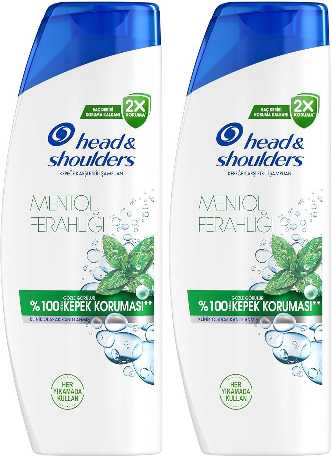 & Shoulders Mentol Ferahlığı Kepek Karşıtı Günlük Kullanım 750ML Şampuan (2 paketi)