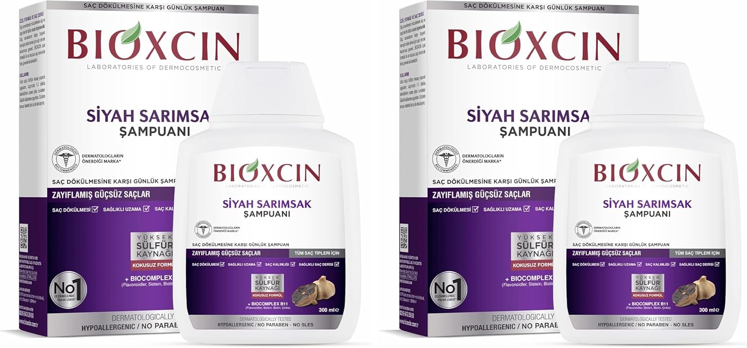 Siyah Sarımsak Saç Dökülmesine Karşı Bitkisel Şampuan (1 x 300 ml) (2 paketi)