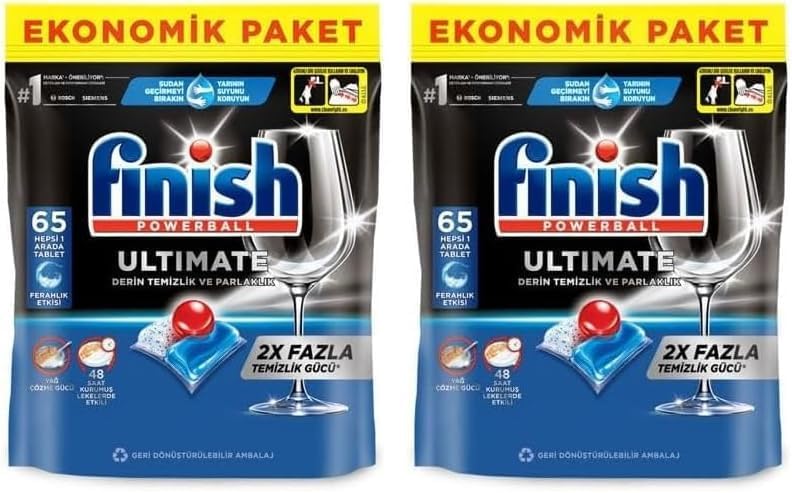 65 Kapsül Bulaşık Makinesi Deterjanı Tableti (1 x 65 Kapsül) (2 paketi)