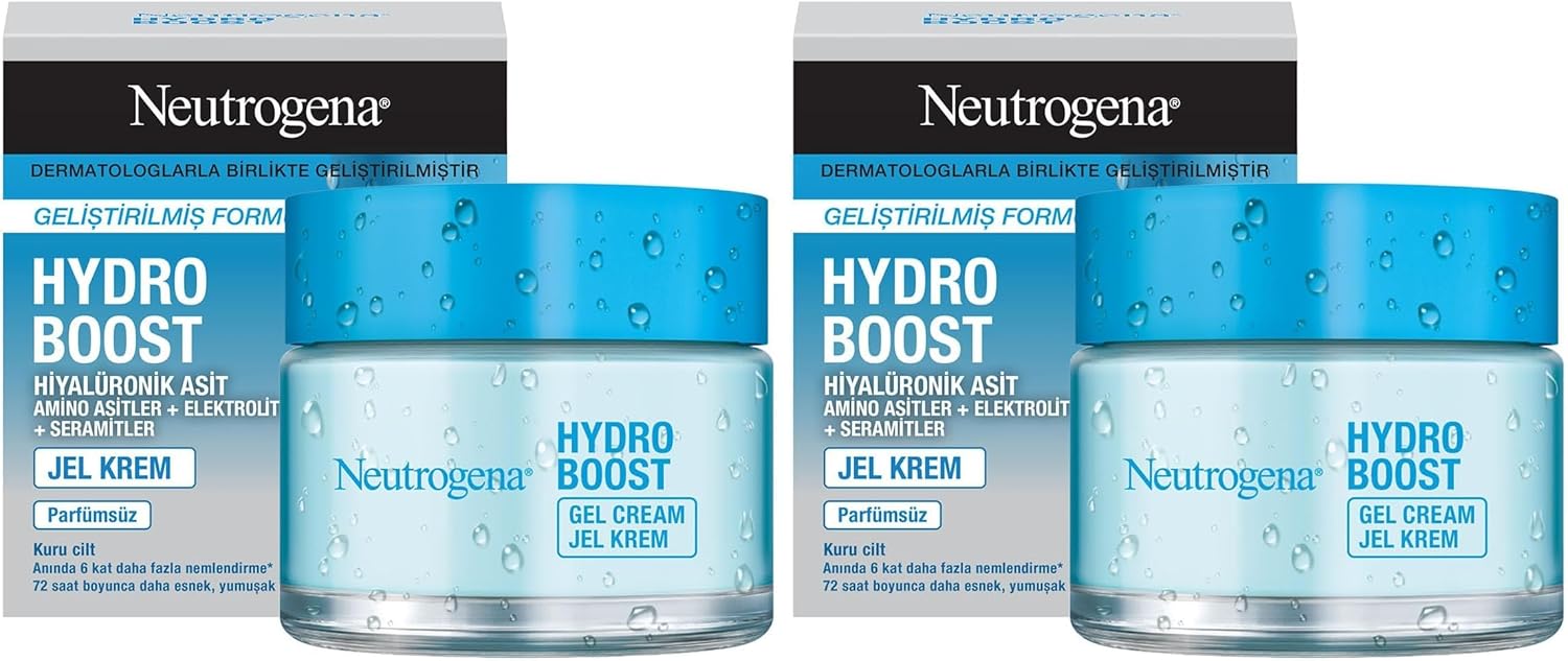 Alternative view of neutrogena hydro boost gel cream nemlendirici kuru ciltler için (50 ml) (2 paketi)