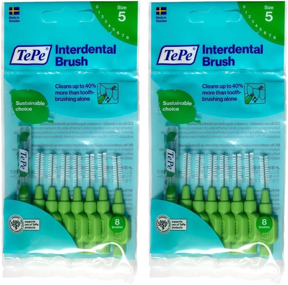 0.8 MM - YEŞİL Diş Arayüz Fırçası (1x 6 Adet) (2 paketi)