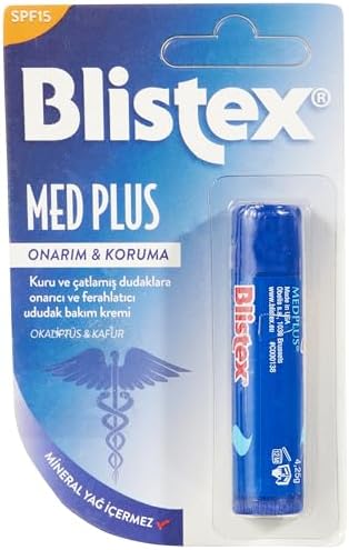 Blistex Medplus Stick Kuru ve Çatlamış Dudaklara Onarıcı ve Ferahlatıcı Dudak Bakım Kremi SPF 15 x2