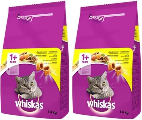 Alternative view of Whiskas Tavuklu ve Sebzeli Yetişkin Kuru Kedi Maması 1,4 Kg (2 paketi)
