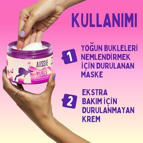 Alternative view of Aussie Bouncy Curls Kıvırcık ve Dalgalı Saçları Açan ve Nemlendiren Saç Maskesi 500ml (2 paketi)