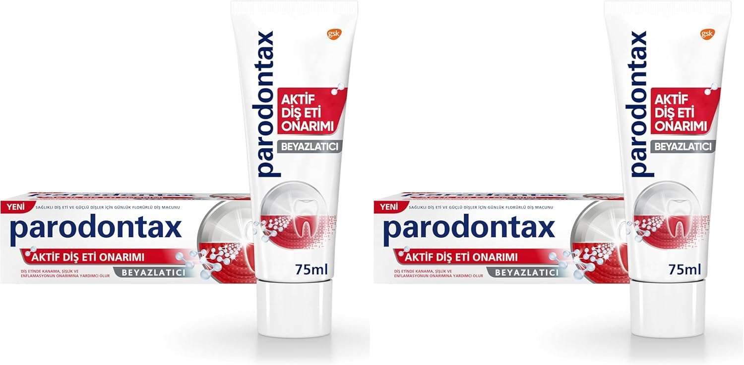 Parodontax Aktif Diş Eti Onarımı Beyazlatıcı Diş Macunu 75 ml (2 paketi)