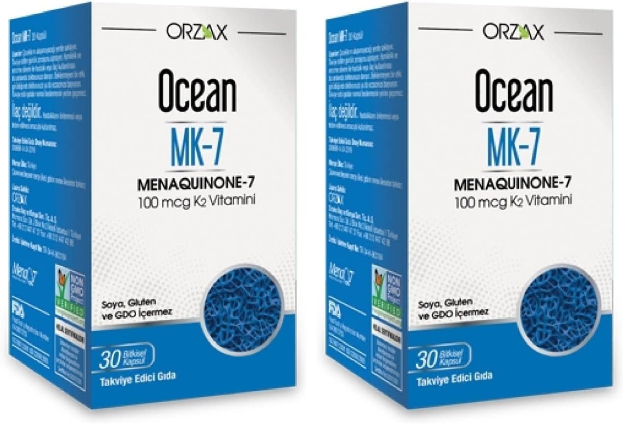 Alternative view of Orzax Ocean Vitamin K2 (Mk-7) 30 Hard Kapsül (2 paketi)
