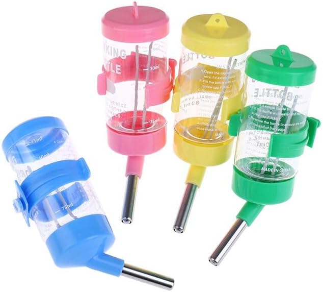 Damlatmayan Hamster ve Tavşan Suluğu 80 ml (Sarı)