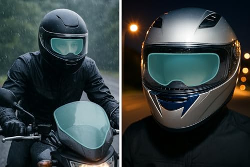 Alternative view of Buğu Önleyici Motosiklet Kaskı Vizörü – Su Geçirmez Anti-Fog Lens Filmi, Çizilmeye Dayanıklı Koruyucu Katman, Gece Görüş Netleştirici, Evrensel Uyumlu