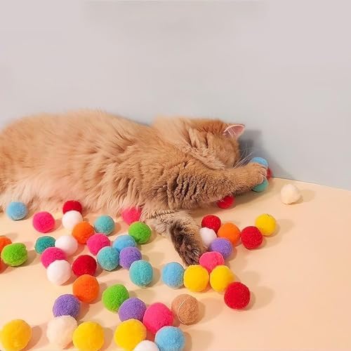 Alternative view of İnteraktif Kedi Oyun Tabancası – Renkli Peluş Toplu Kedi Oyuncak Tabancası – Eğlenceli Kedi Aktivite Oyuncağı, Koşu ve Zıplama İçin Enerji Atma Oyuncağı – Yumuşak Güvenli Peluş Toplar Dahil