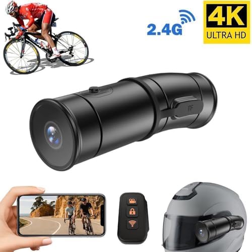 Alternative view of 4K Ultra HD Dual Channel Motosiklet Kask Kamerası – 170° Geniş Açı, IP65 Su Geçirmez, 1800mAh Batarya, Type-C, Time-Lapse, 256GB Destekli Kompakt Gövde Motosiklet Aksiyon Kayıt Kamerası | V8