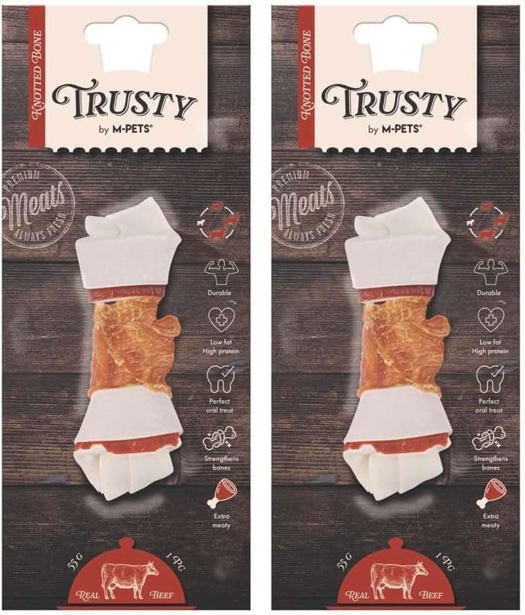 TRUSTY EXTRA BEEF DÜĞÜMLÜ KEMİK 55GR/12,7CM (2 paketi)