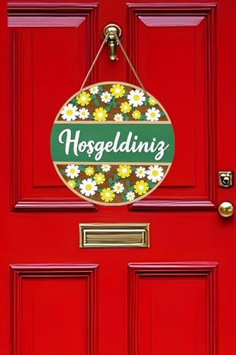 Alternative view of Hoş Geldiniz Uv Baskı 3D Görünümlü Mdf Kapı Süsü | Askılı Silinebilir Dekoratif Ks017,Ks017 20 X