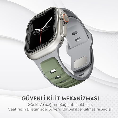 Alternative view of Series SE/11/10/9/8/7/6/5/4/3 ile Uyumlu Silikon Kordon 46mm/45mm/44mm, Series 10 42mm/41mm/40mm/38mm